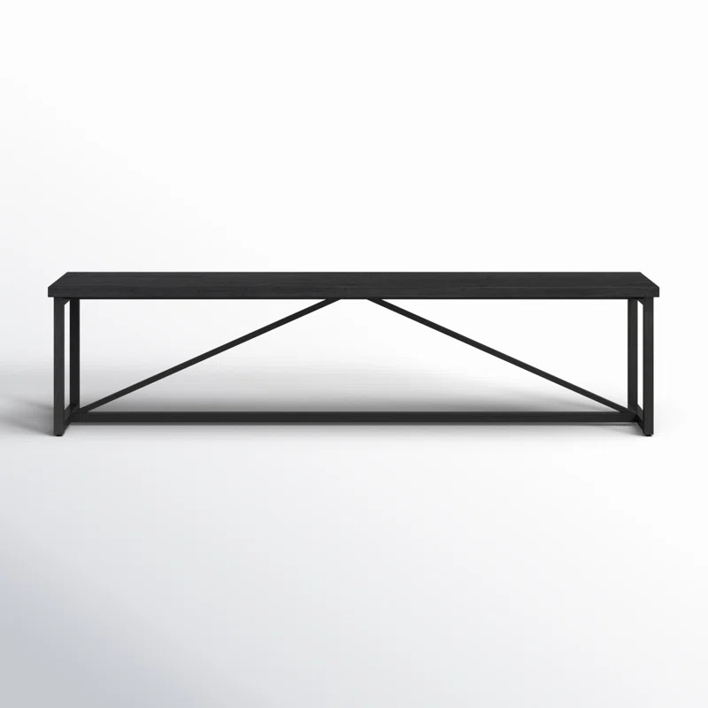 Lopez Solid Wood, Stainless Steel Bench | Wayfair North America