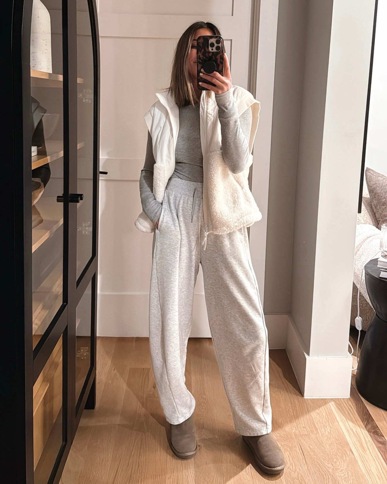 Comfies!! 
xs in top, small in vest, xs in pants.  



#LTKdayinmylife #LTKmomlife #LTKootd