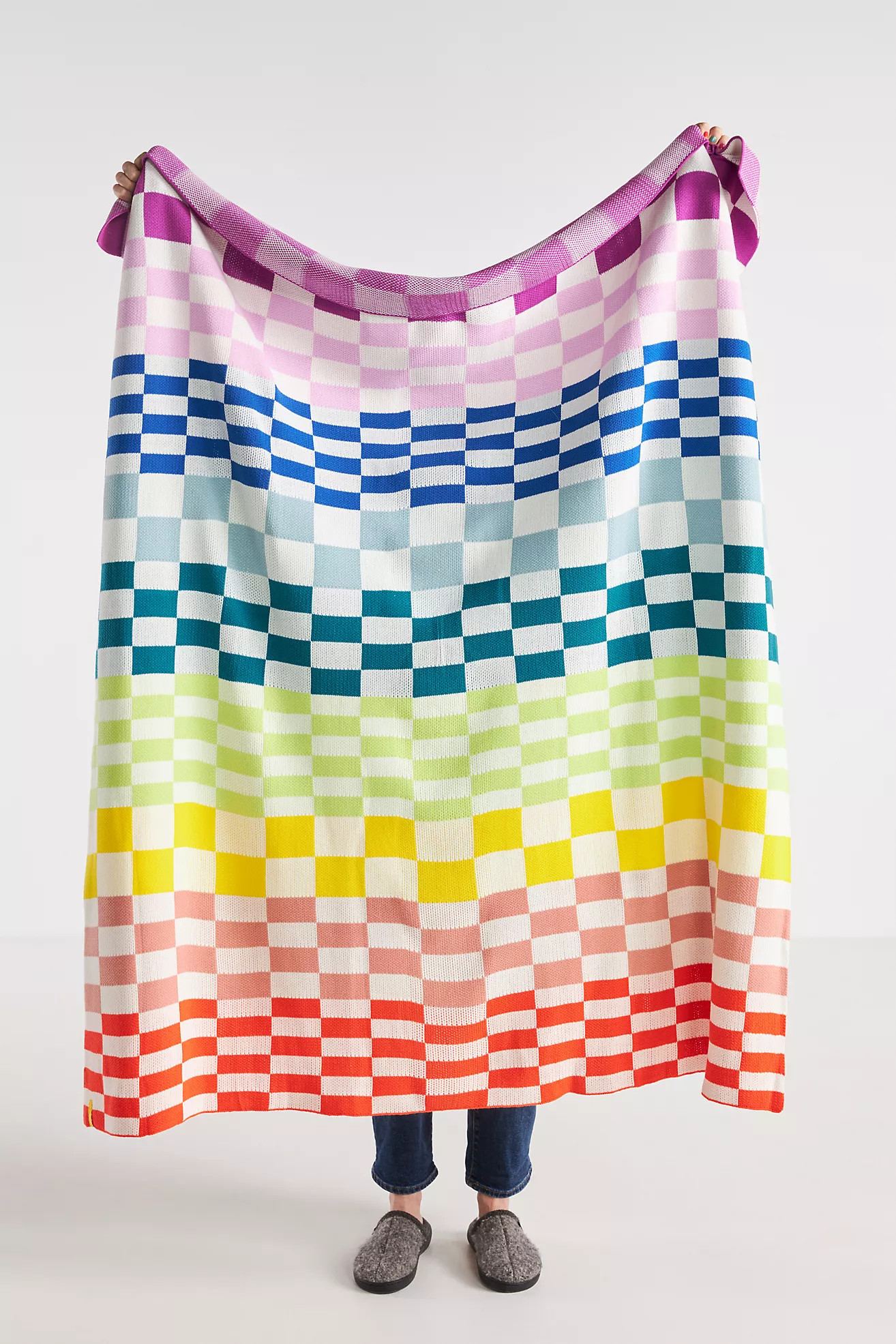 Verloop Albers Checkerboard Throw Blanket | Anthropologie (US)