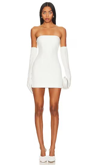 Isabel Strapless Mini Dress in White | Revolve Clothing (Global)