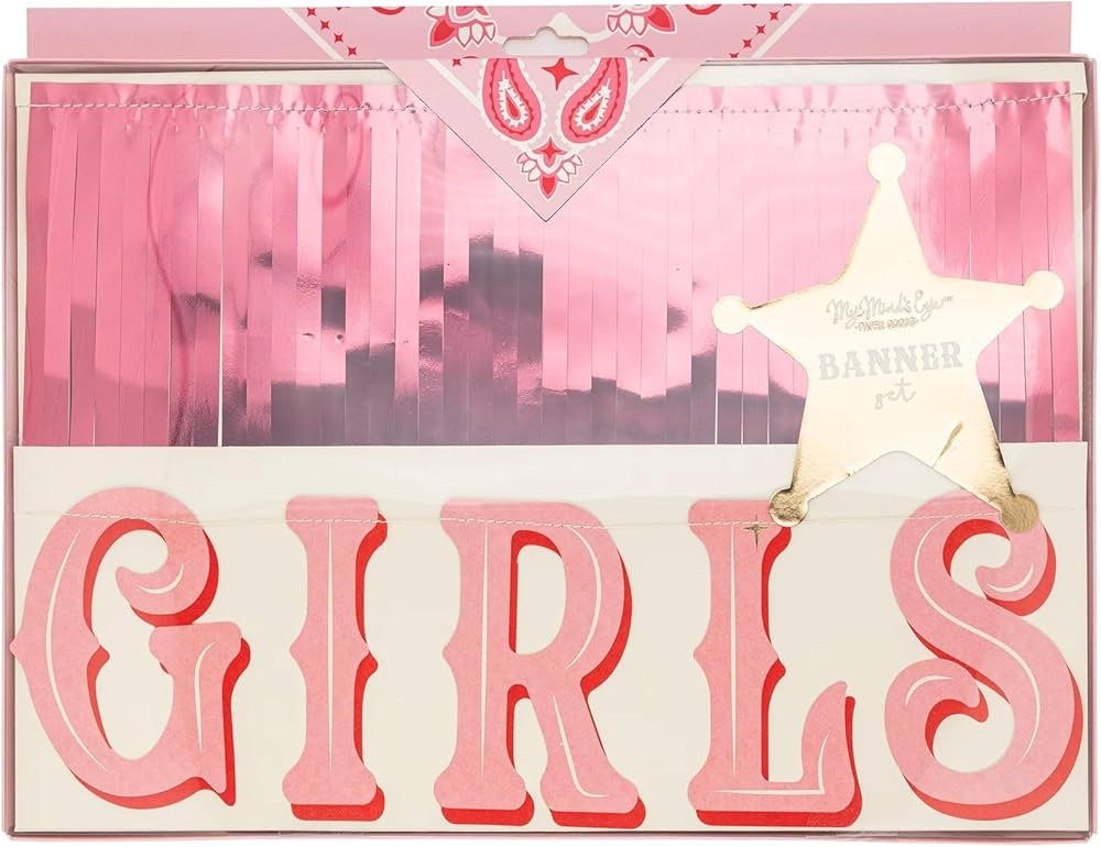 Let’s Go Girls Banner Set – 2 Pack Party Banners with Gold Foil Fringe & Disco Cowgirl Design... | Amazon (US)