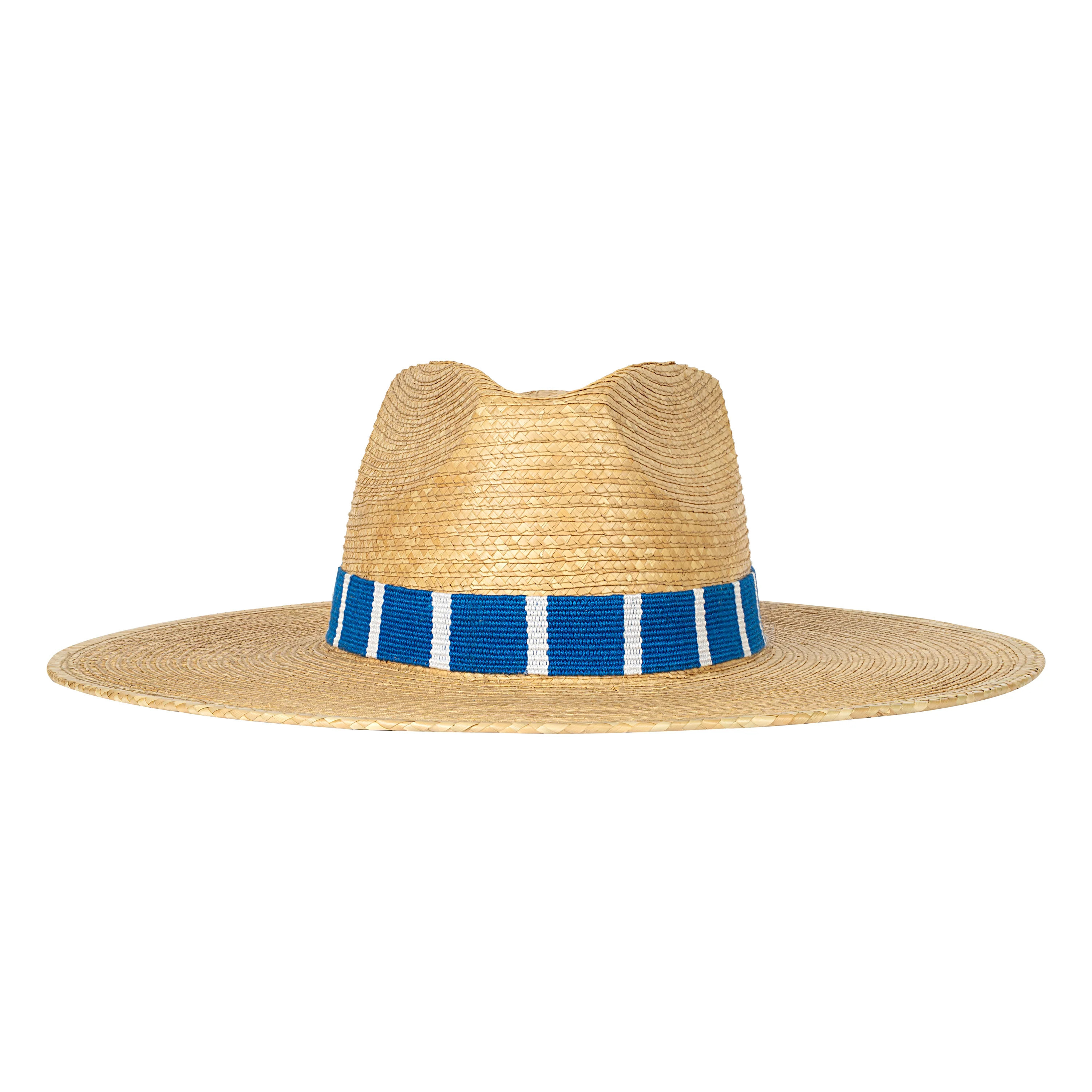 Blue and White Palm Hat | Sunshine Tienda