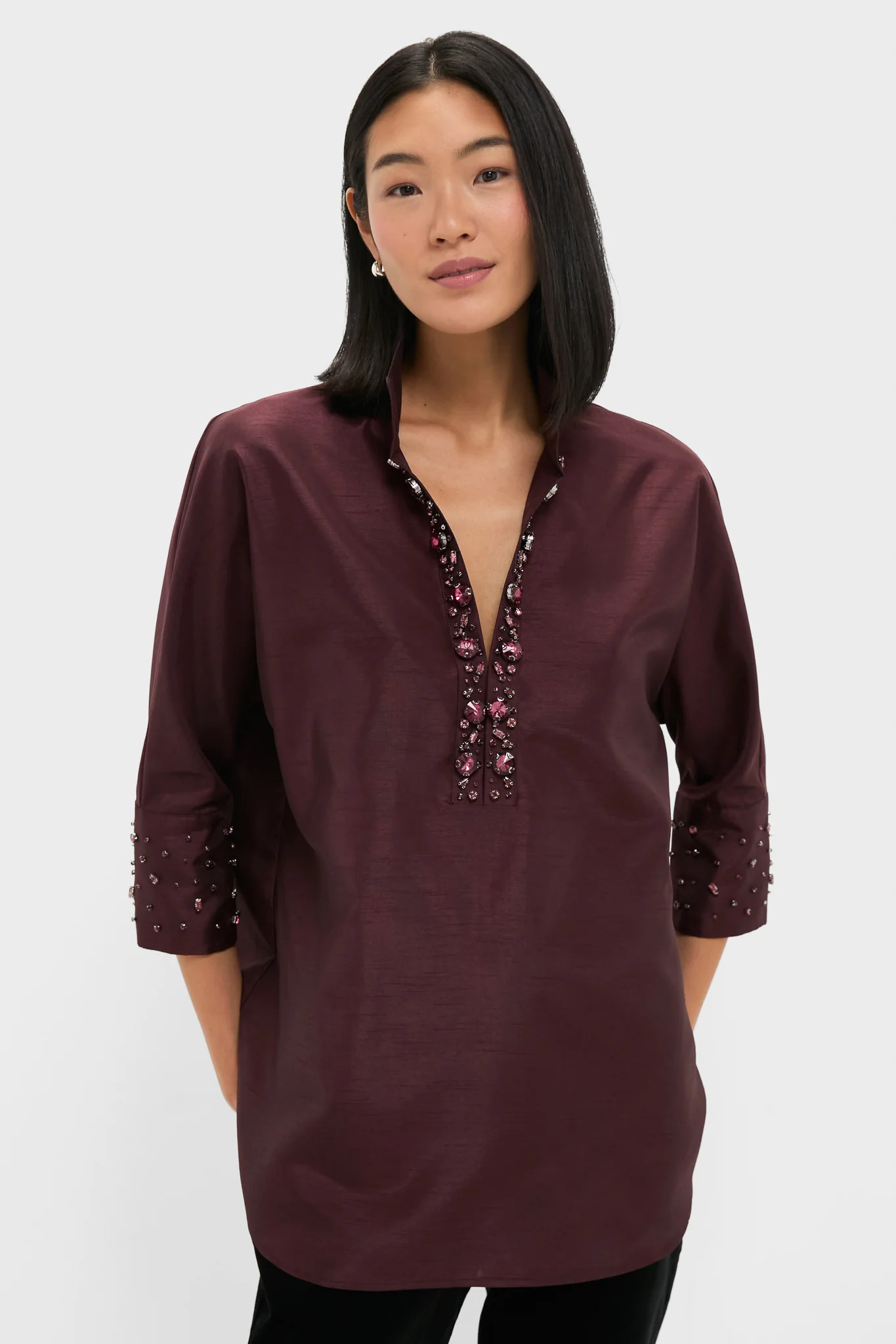 Winetasting Embellished Willow Blouse | Tuckernuck (US)