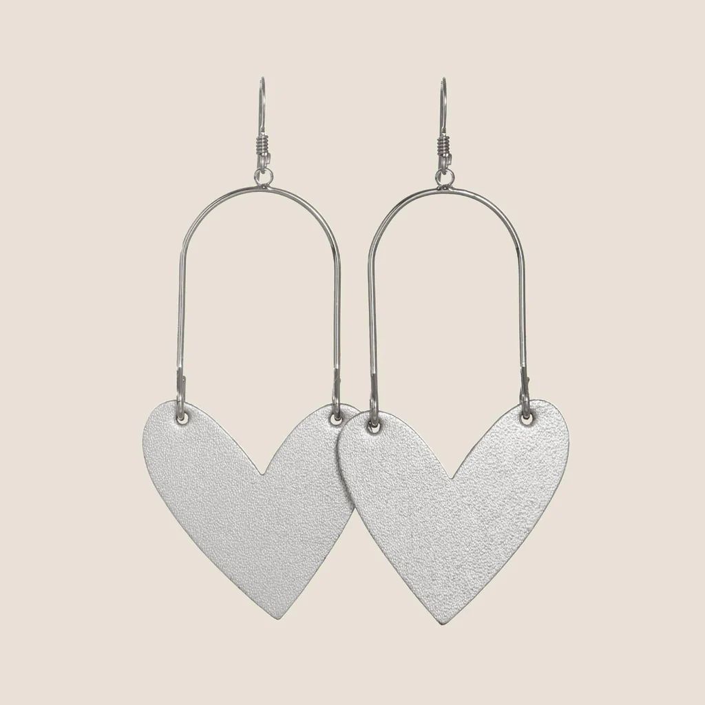 Silver Satin Sweethearts | Nickel and Suede