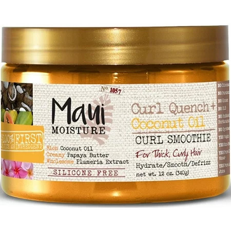 Maui Moisture Curl Quench + Coconut Oil Curl Smoothie 12 oz (Pack of 6) | Walmart (US)