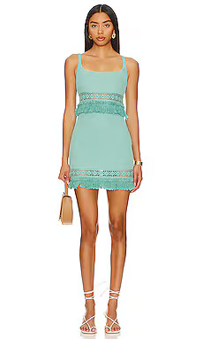 SAYLOR Kenzia Mini Dress in Aqua from Revolve.com | Revolve Clothing (Global)