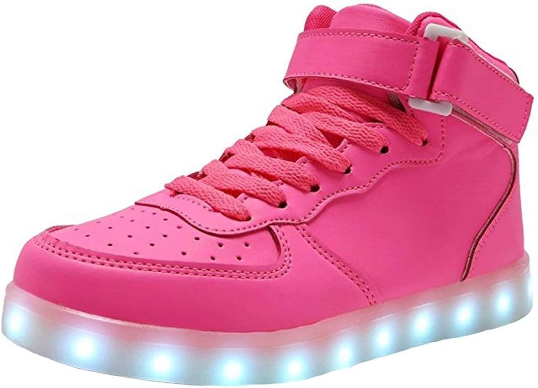 FASHION High Top LED Light Up Shoes USB Charging Sneakers for Men Women | Amazon (US)