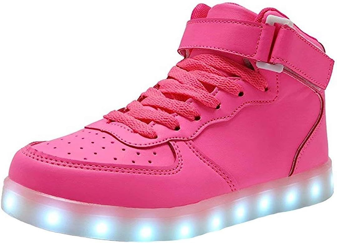 FASHION High Top LED Light Up Shoes USB Charging Sneakers for Men Women | Amazon (US)