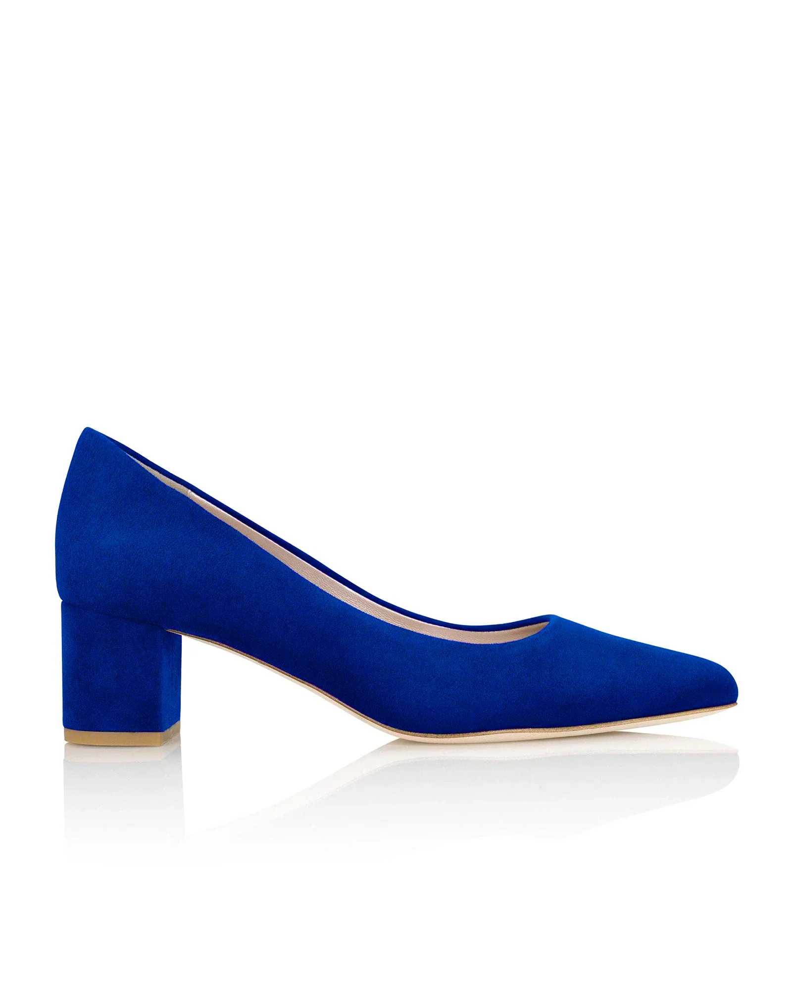 Josie Cobalt Suede Low Block Heel | Emmy London | Emmy London