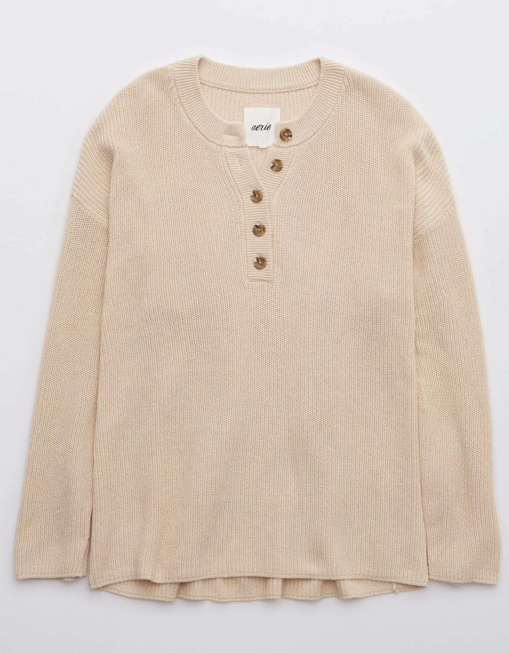 Aerie Oversized Henley Sweater | American Eagle Outfitters (US & CA)