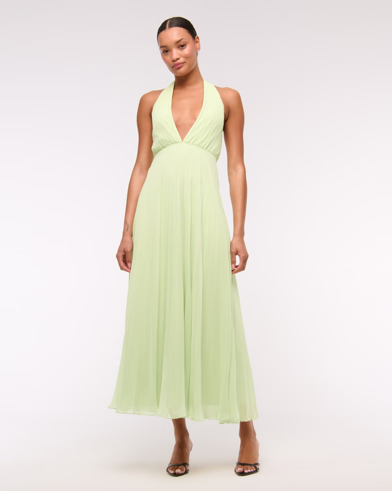 The A&F Giselle Halter Maxi Dress | Abercrombie & Fitch (US)