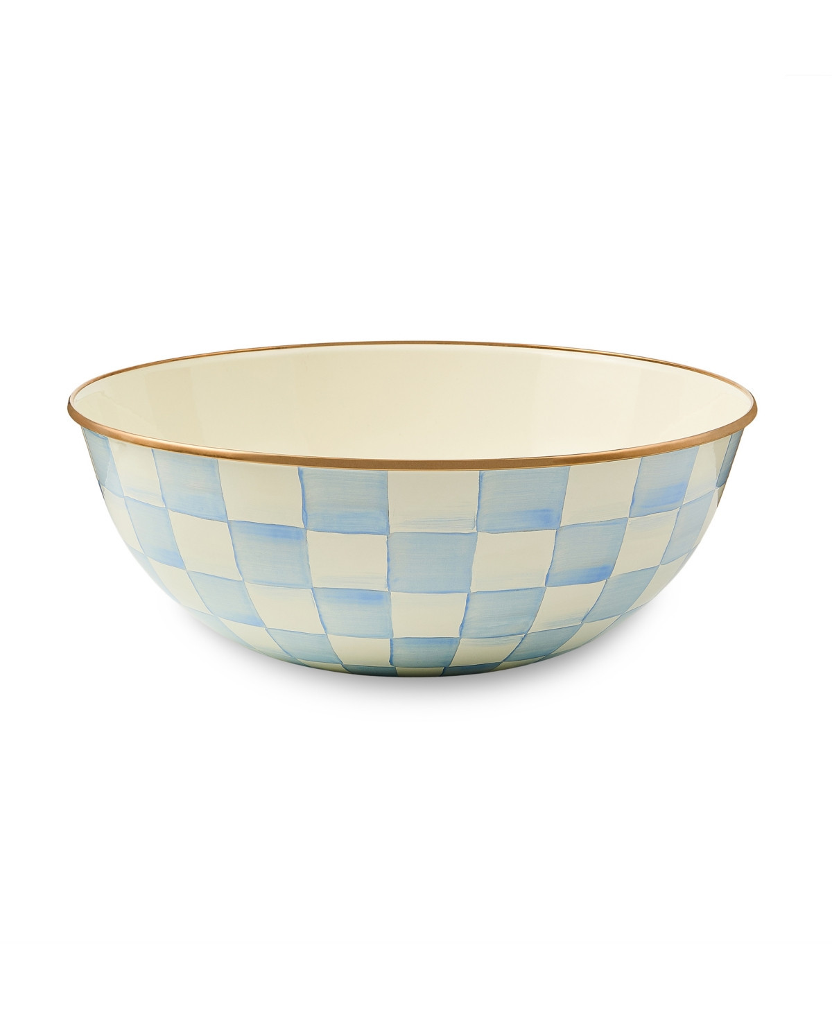MacKenzie-Childs Sky Check Extra Large Everyday Bowl - Sky Blue | Macy's