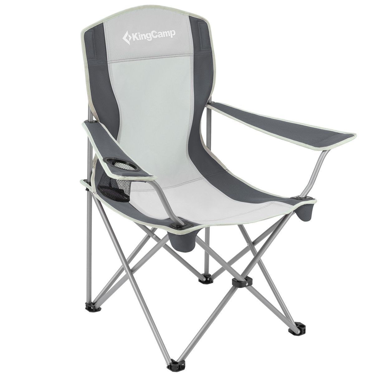 KingCamp Lightweight Folding Outdoor Lounge Chair with Cupholder and Adjustable Armrests for Camp... | Target