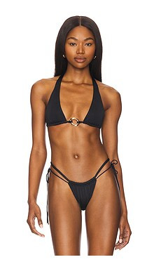 Sommer Swim Ryan Bikini Top in Nero from Revolve.com | Revolve Clothing (Global)