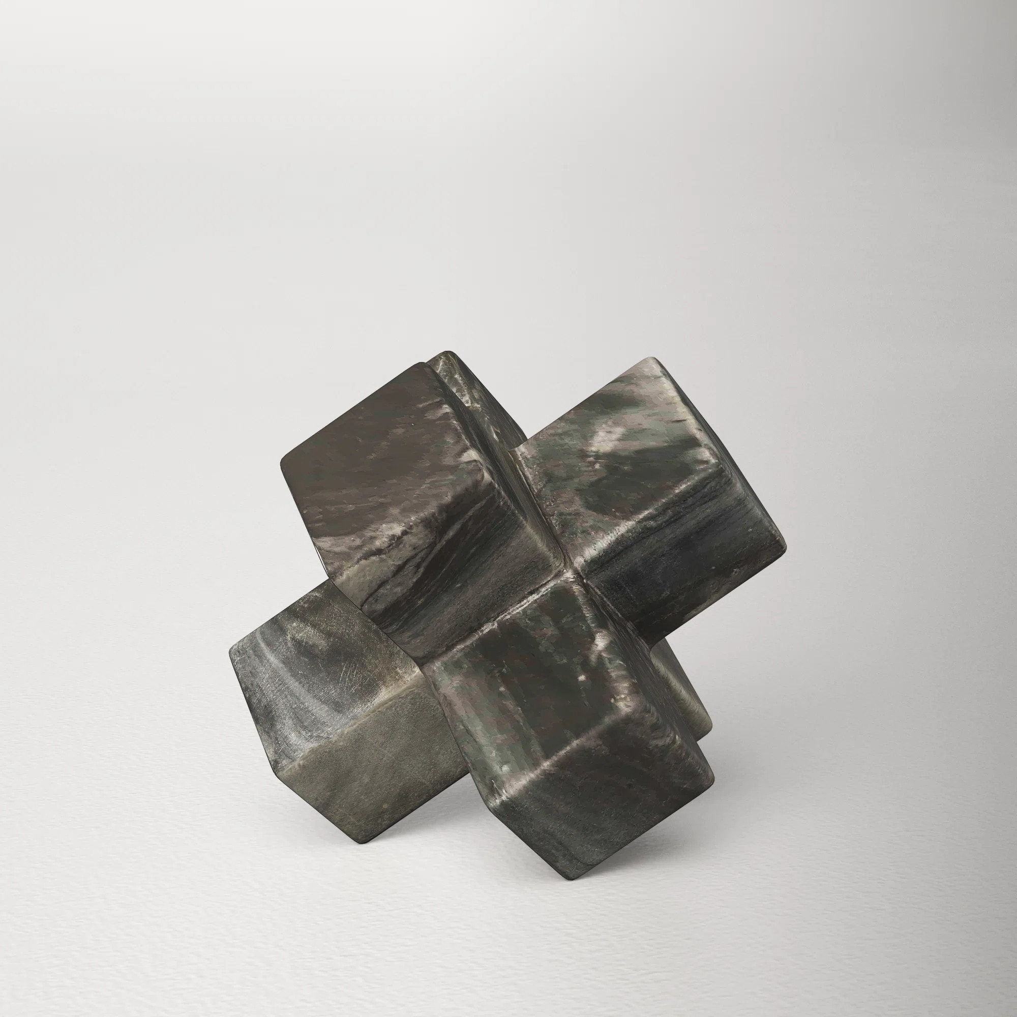 Neutral Contemporary Marble 7" Jack Sculpture | Wayfair North America