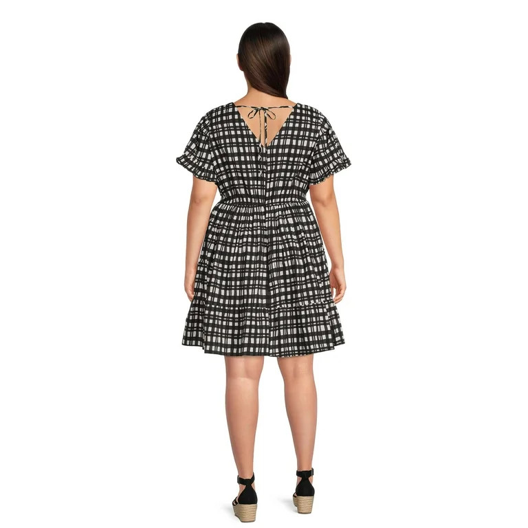 Terra & Sky Women's Ruffled Print Dress | Walmart (US)