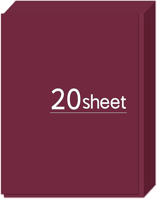 20 Sheet Paver Red/Wine/Burgundy Cardstock, 8.5x11", 250gsm Thick Paper,Heavyweight 92lb Cardstoc... | Amazon (US)
