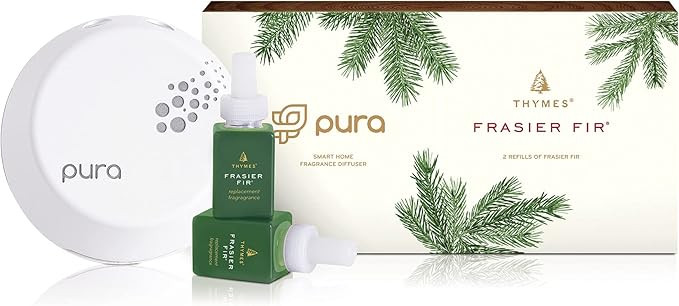 Thymes Pura Smart Home Plug-in Diffuser Kit - Frasier Fir (1 Diffuser + 2 Frasier Fir 0.34 Oz Ref... | Amazon (US)