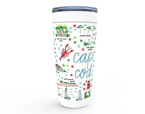 Cape Cod, MA Map Tumbler | Evelyn Henson