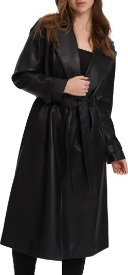 Noize Alizeh Faux Leather Trench Coat | Nordstrom | Nordstrom