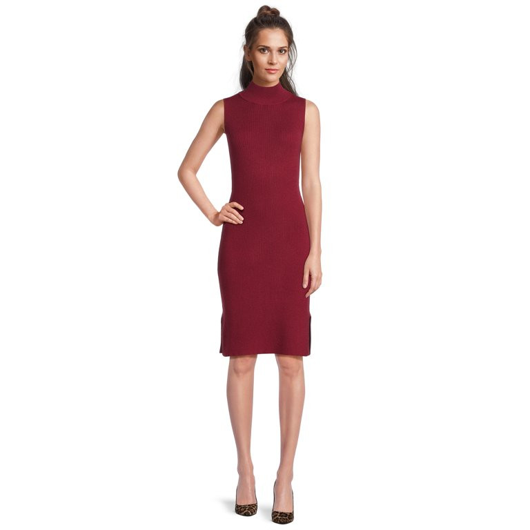Time and Tru Women's Sleeveless Mock Neck Tank Dress, Sizes XS-XXXL | Walmart (US)