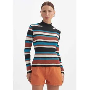 Blusa Tricot Gola Alta Marrom P | OffPremium (BR)