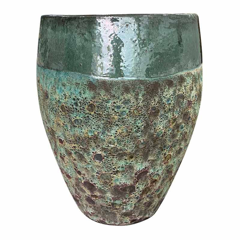Green Lava Ceramic Outdoor Planter, Extra Large | At Home