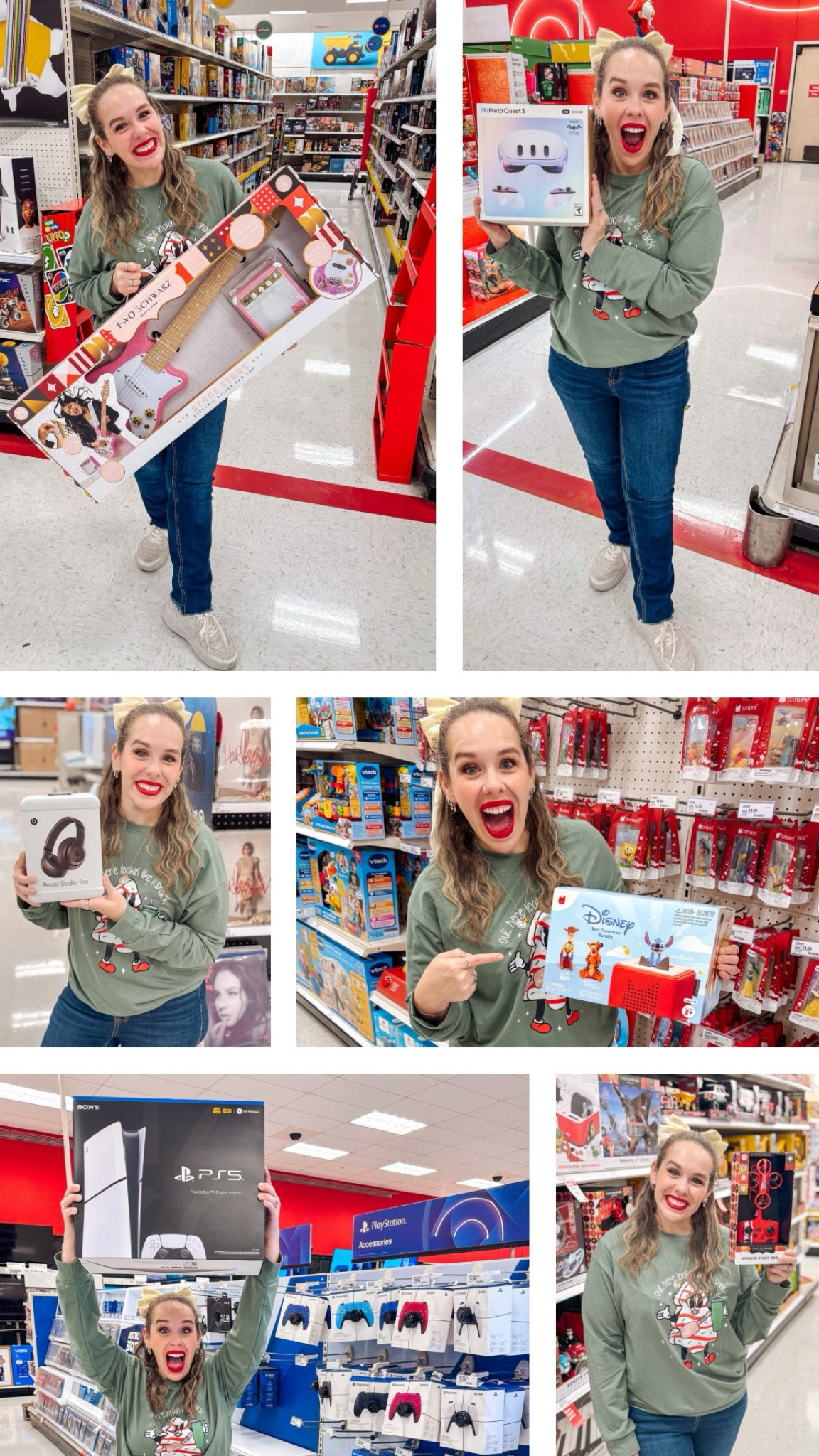 #ad Get the latest in tech toys for your Christmas list at @Target. With tons of incredible tech toys like the Meta Quest 3, FAO Schwarz Pink Stage Electric Guitar, PS5, and more, you’re sure to find something for your list! #target #targetpartner #targetfinds #toys #liketkit

#LTKKids #LTKGiftGuide #LTKHoliday