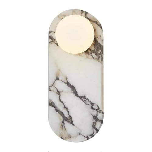 Natural Marble Wall Sconces, Alabaster Wall Light, Hardwired Wall Light Fixtures, Modern Wall Mou... | Amazon (US)