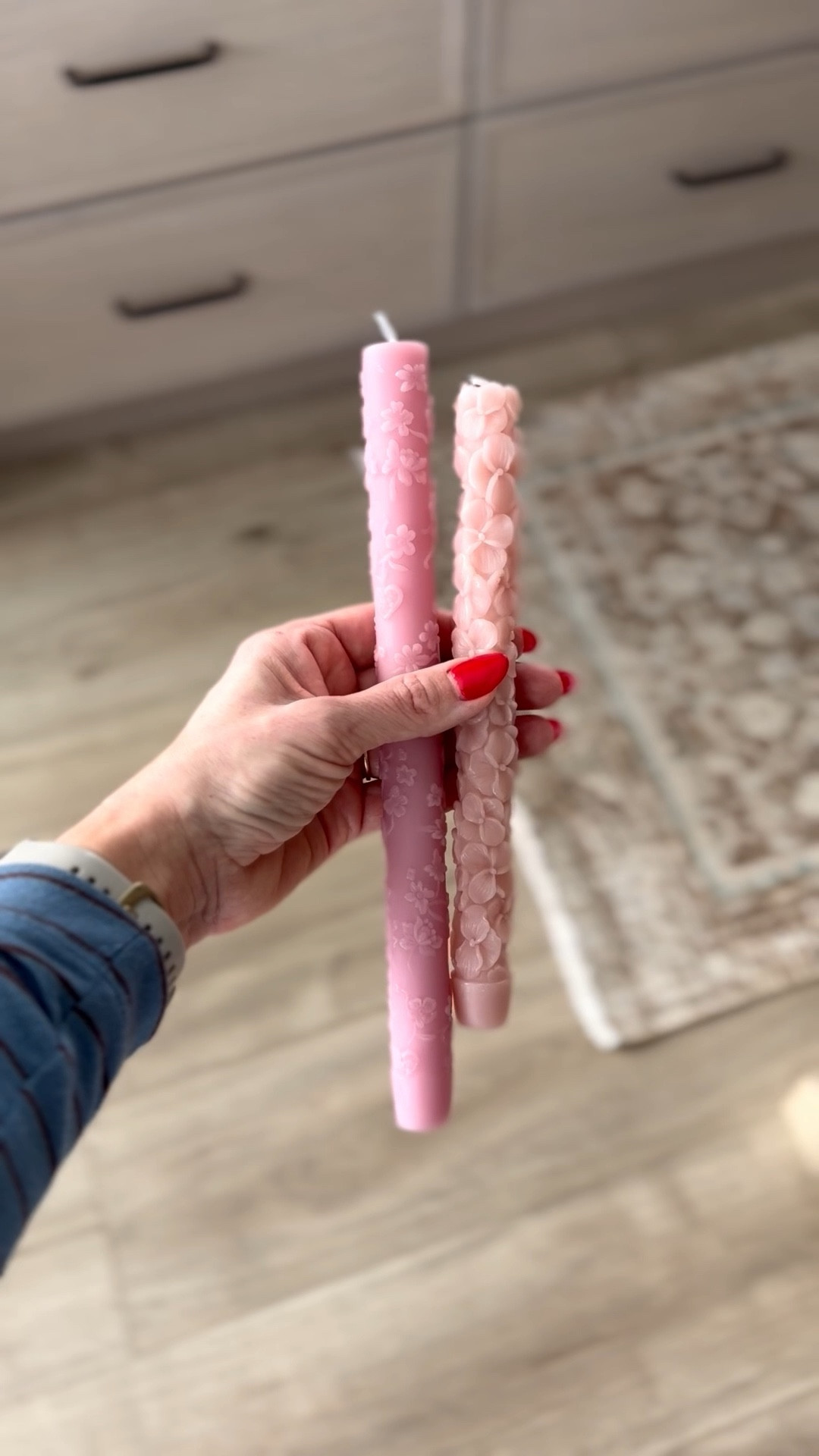 I bought both of these pink taper candles from Target and I love them for Valentine’s Day / spring! The one on the left is larger and comes in a pack of 4. The one on the right is shorter, comes as a 2 pack and also comes in cream. 

#LTKHome #LTKValentine