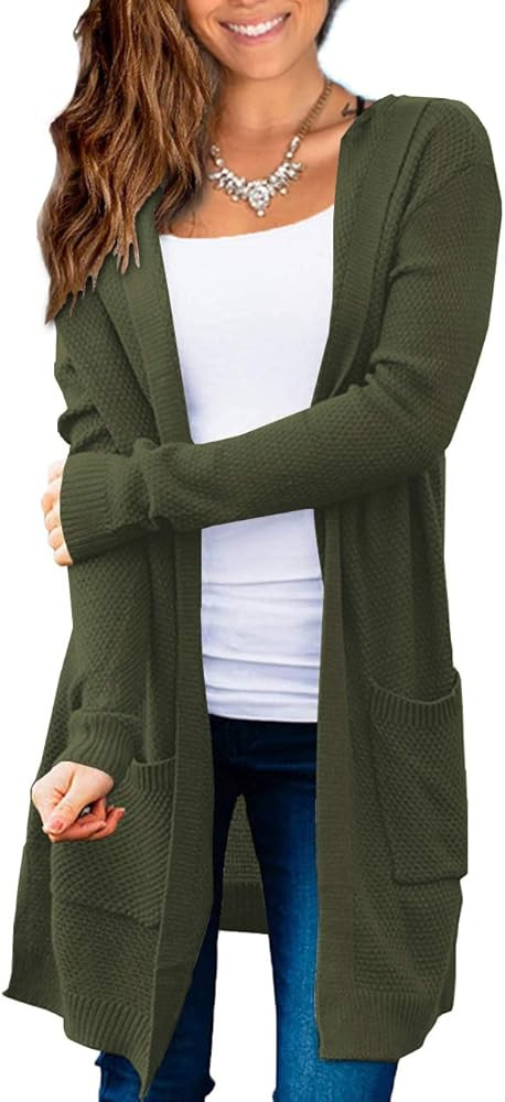 Hooded Cardigan With Pockets | Amazon (US)
