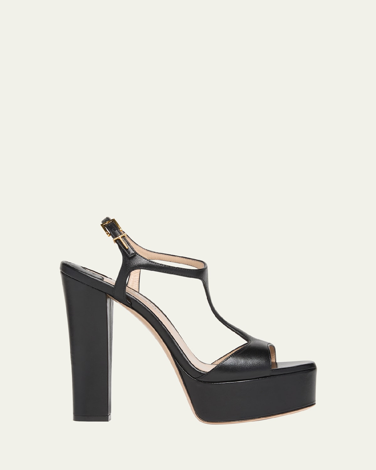 Leather T-Strap Platform Sandals | Bergdorf Goodman