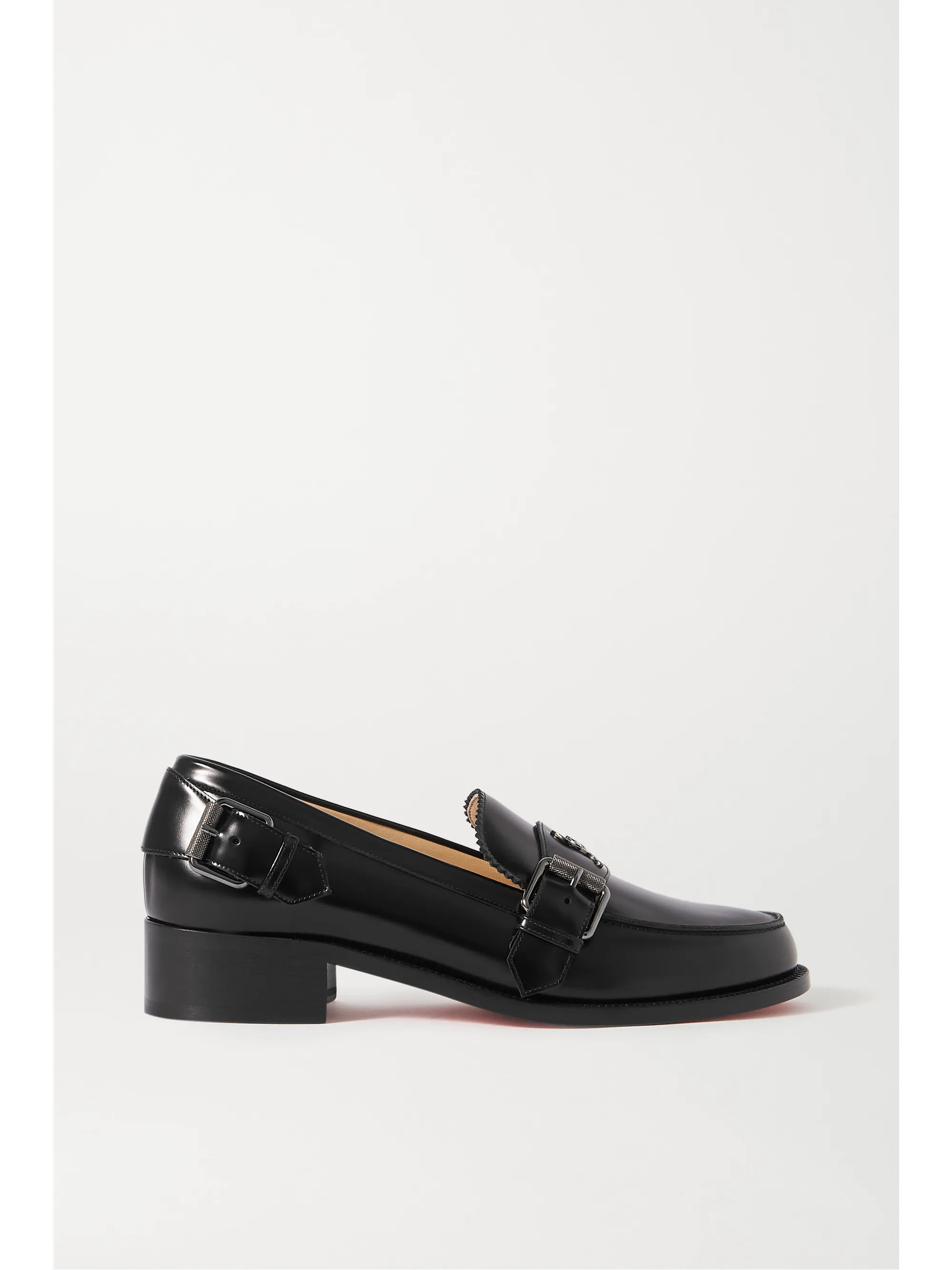 Monmoc 40 logo-embellished buckled leather loafers | NET-A-PORTER (US)