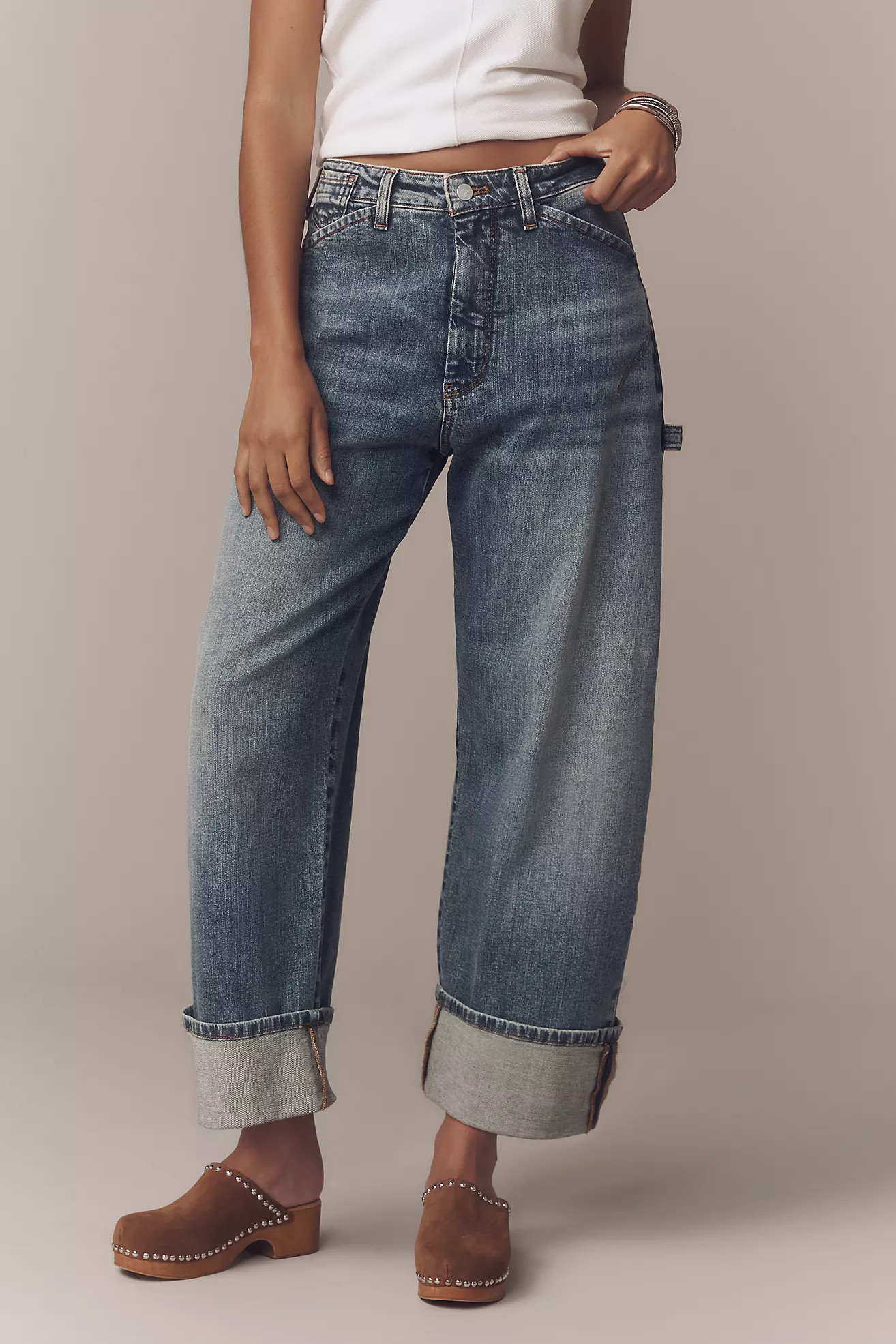 The Kayden Barrel Carpenter Jeans by Pilcro | Anthropologie (US)