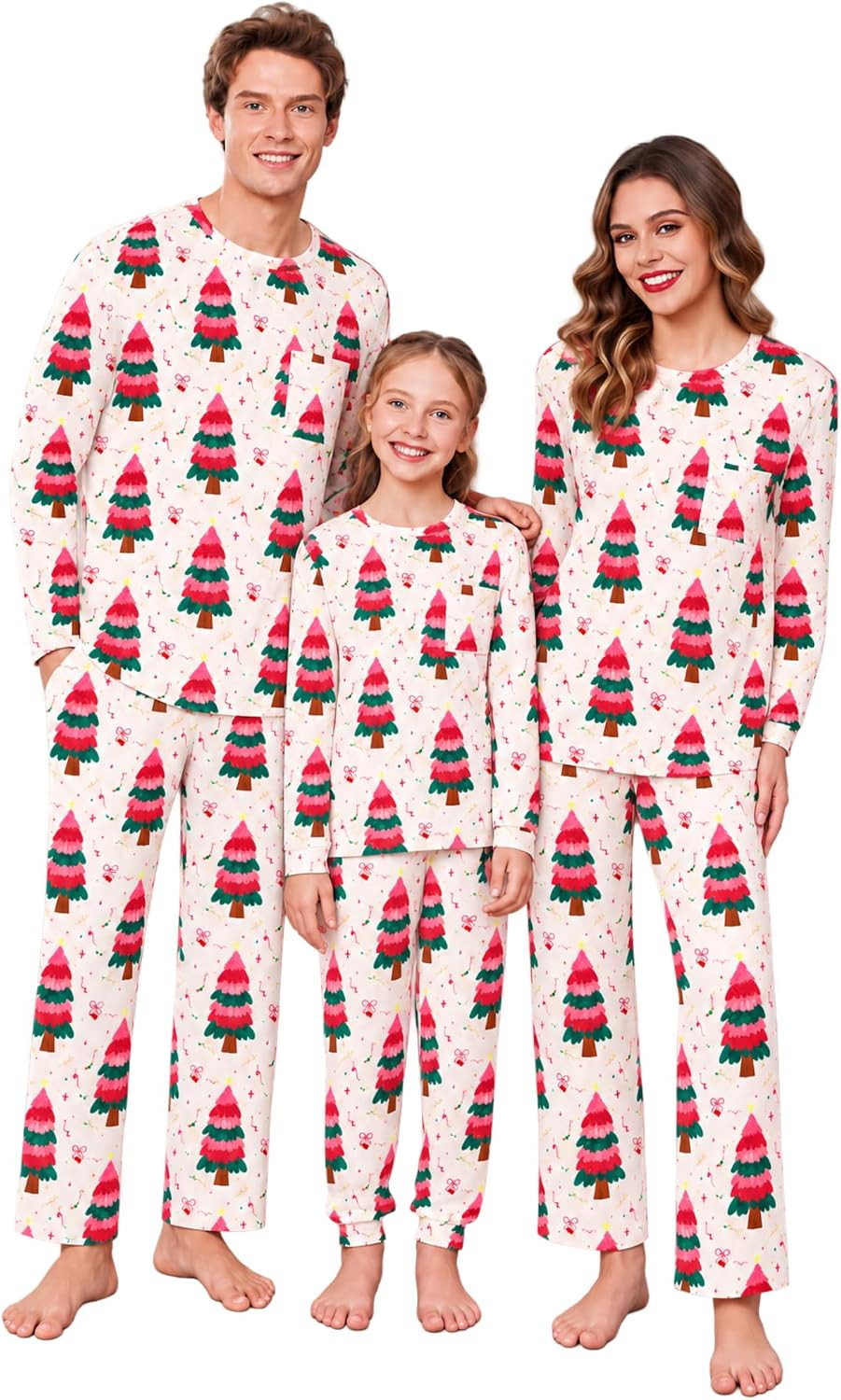 Ekouaer Matching Family Sets Christmas Pajamas Set Xmas PJS Sleepwear | Amazon (US)