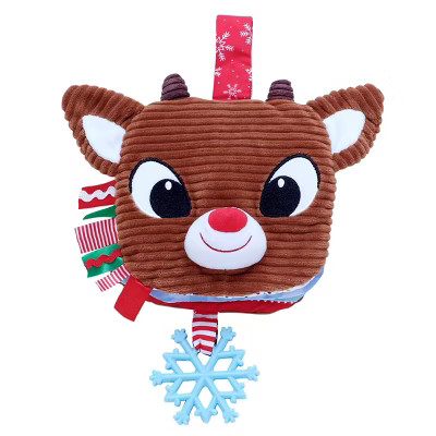 Rudolph the Red-Nosed Reindeer 6" Rudolph Plush Book with Teether - Christmas | Target