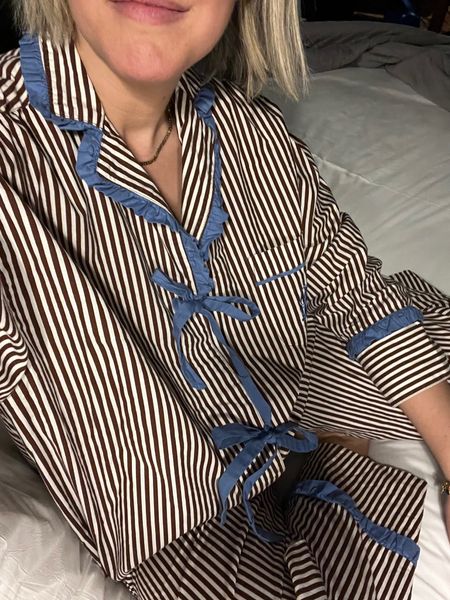 Damson Madder Antonella pyjama set in striped print

#LTKeurope #LTKSeasonal #LTKstyletip