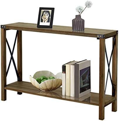 MELLCOM 43" Console Table - with 2 Tier Storage Shelf Waterproof Console Sofa Table Vintage Table... | Amazon (US)