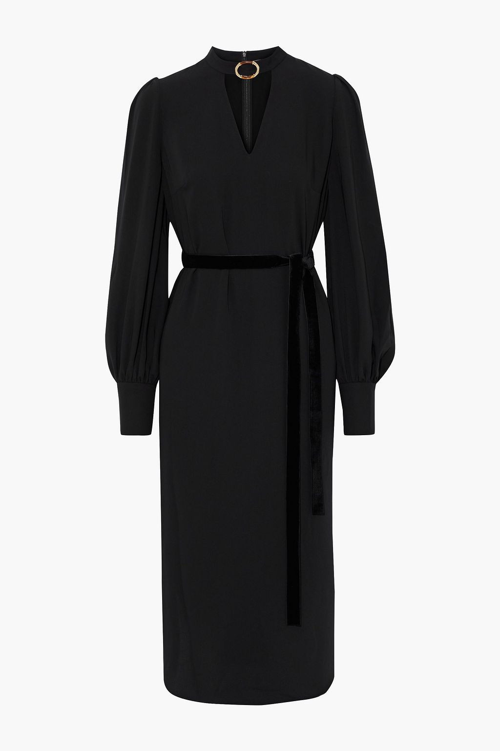 Black Cutout crepe de chine midi dress | ZIMMERMANN | THE OUTNET | The Outnet (UK and Europe)