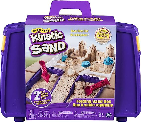 Kinetic Sand, Folding Sand Box with 2lbs of & Mold & Tools, Multicolor | Amazon (US)