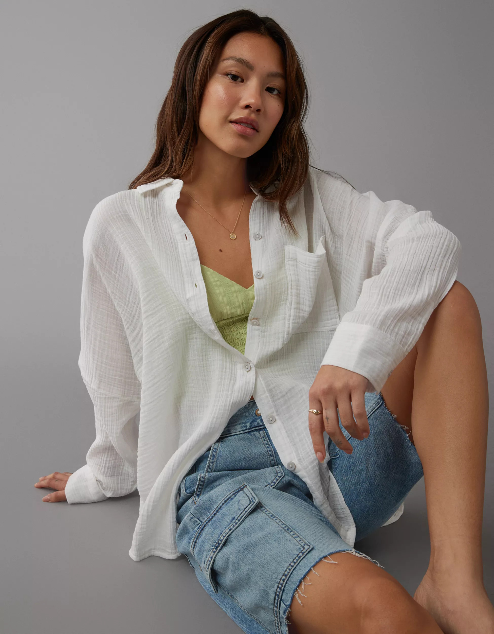AE Go Big Beach Shirt | American Eagle Outfitters (US & CA)