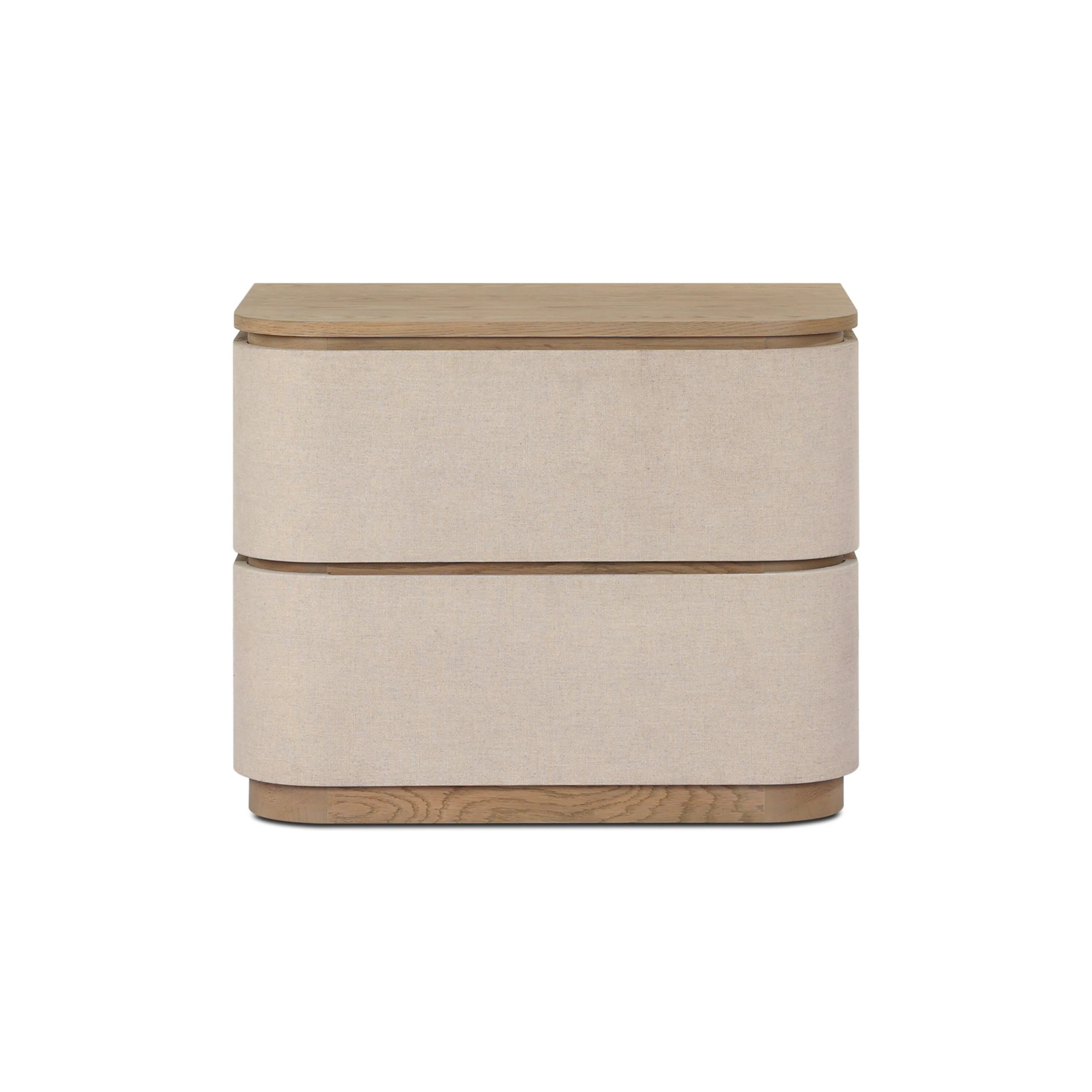Mariella 32" Nightstand-Beige Painted Linen | Joss & Main