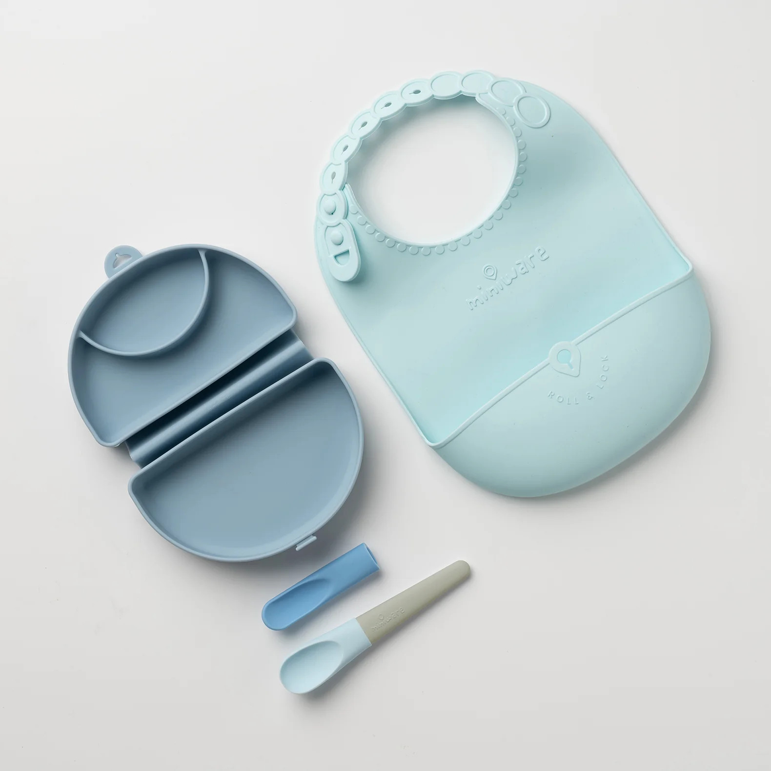 Sili Mini Go: Silicone Travel Meal Set - Blue Banana | Miniware | Miniware
