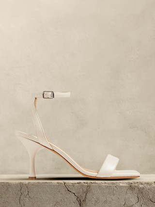 Contorno Leather Flare-Heel Sandal | Banana Republic (US)