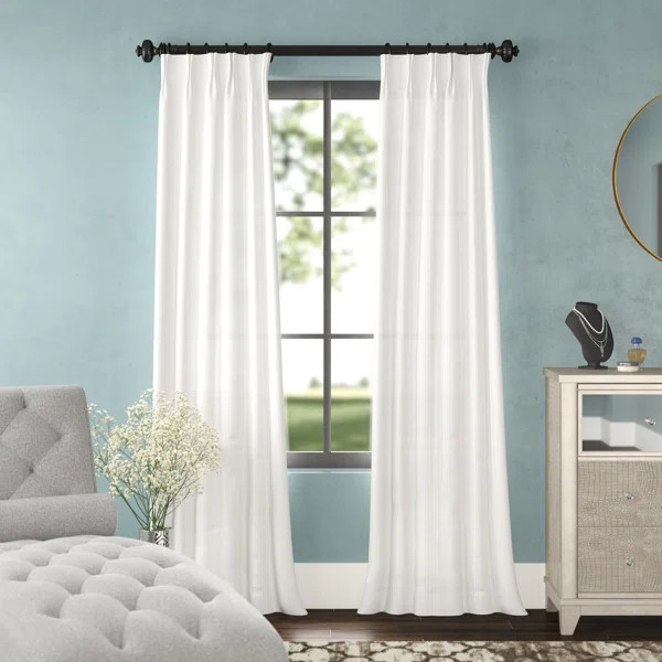 Synthetic Blackout Thermal Pinch Pleat Single Curtain Panel | Wayfair North America