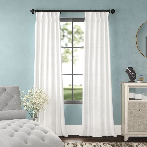 Synthetic Blackout Thermal Pinch Pleat Single Curtain Panel | Wayfair North America
