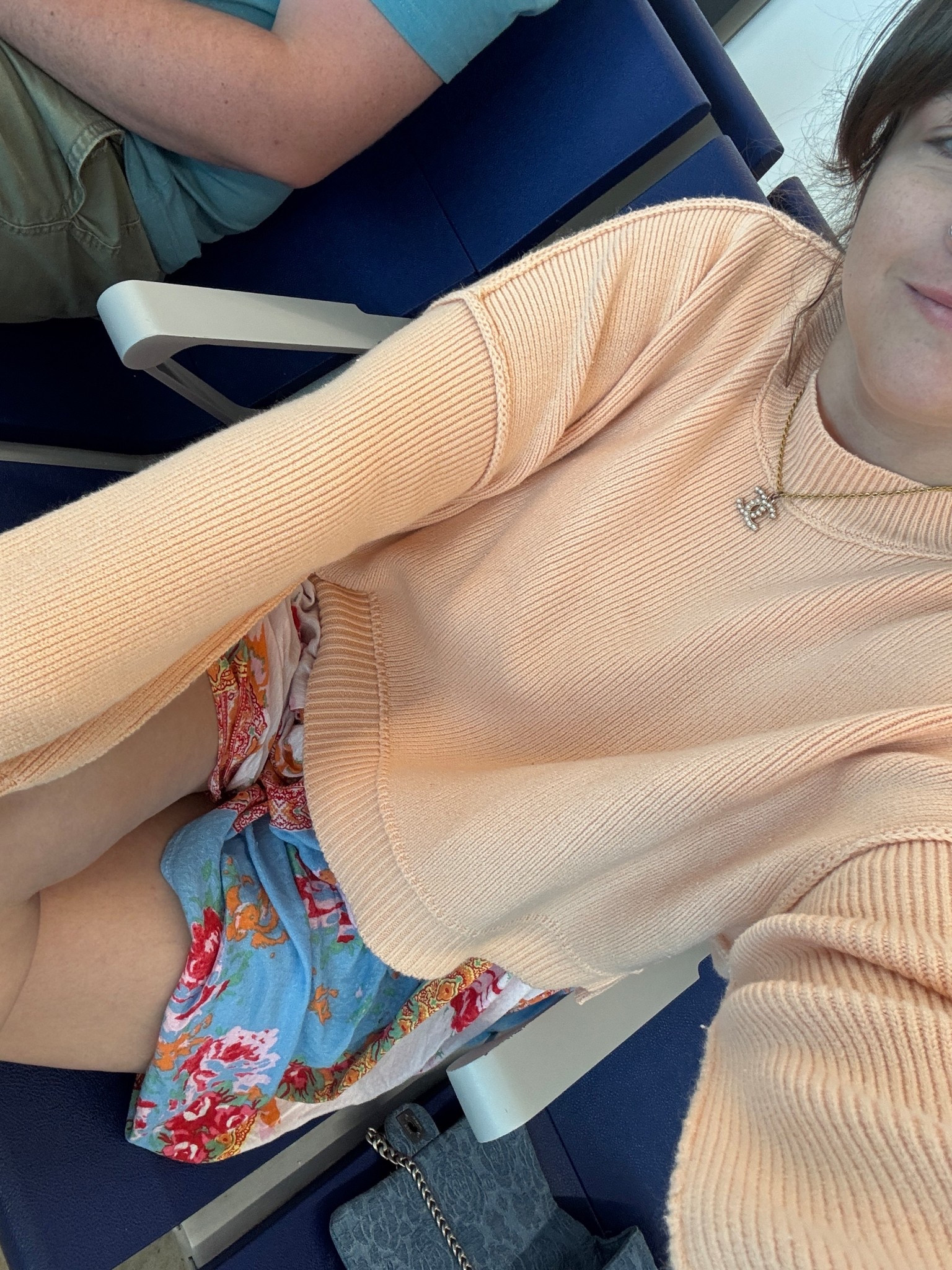 Today’s airport fit! This cropped sweater is apart of the Nordstrom anniversary sale. I’m wearing a small! Runs oversized 

#LTKSeasonal #LTKMidsize #LTKSaleAlert