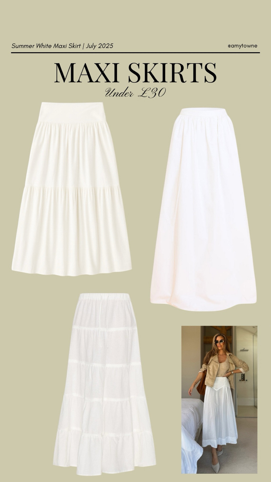 White maxi skirts under £30 

#LTKsummer #LTKstyletip #LTKsale