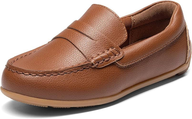Bruno Marc Boy's Dress Shoes Penny Casual Loafers | Slip on Soft Padded Collar Durable Stitching ... | Amazon (US)