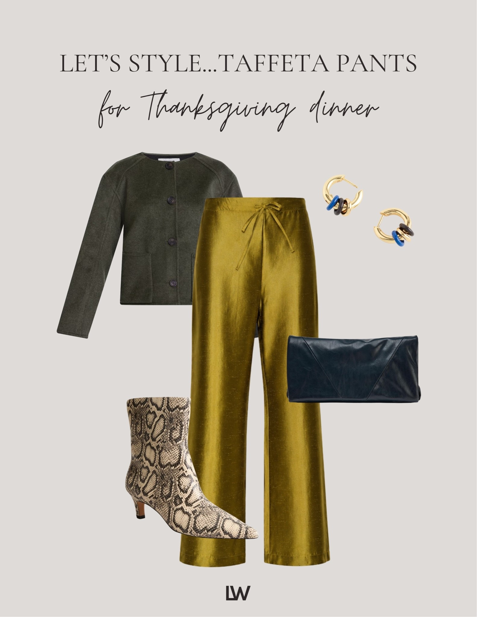 Let’s style…taffeta pants! Size Small in the jacket and I’m 5’7!